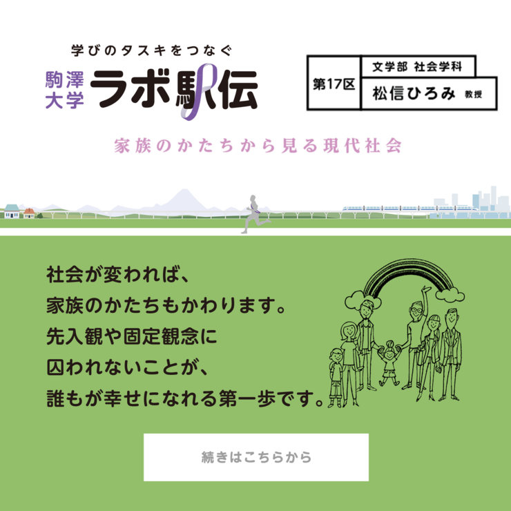 第17区 松信ひろみ教授 家族のかたちから見る現代社会